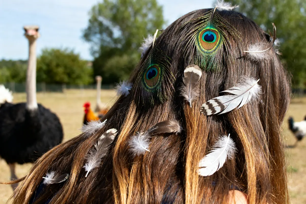 Plumes dans les cheveux : extensions naturelles et astuces stylées